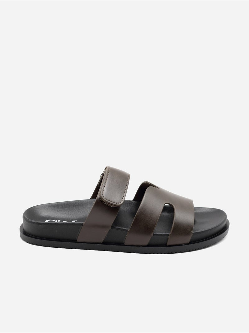 Zapatillas con velcro Marrón oscuro - Kiabi