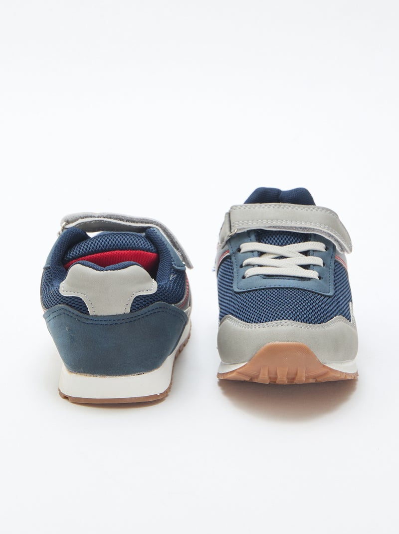 Zapatillas con velcro multicolor en malla Azul - Kiabi