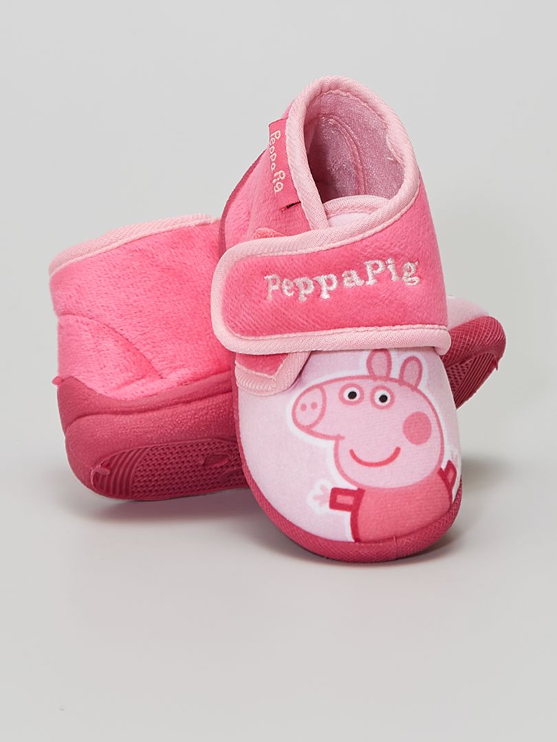 Zapatillas con velcro 'Peppa Pig' - rosa - Kiabi - 10.00�?�