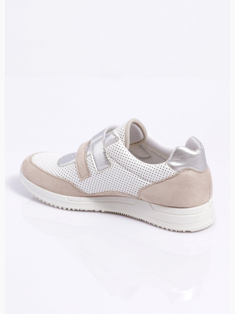 Zapatillas con velcro suaves, anchas y de ancho cómodo. - Afibel Blanco - Kiabi