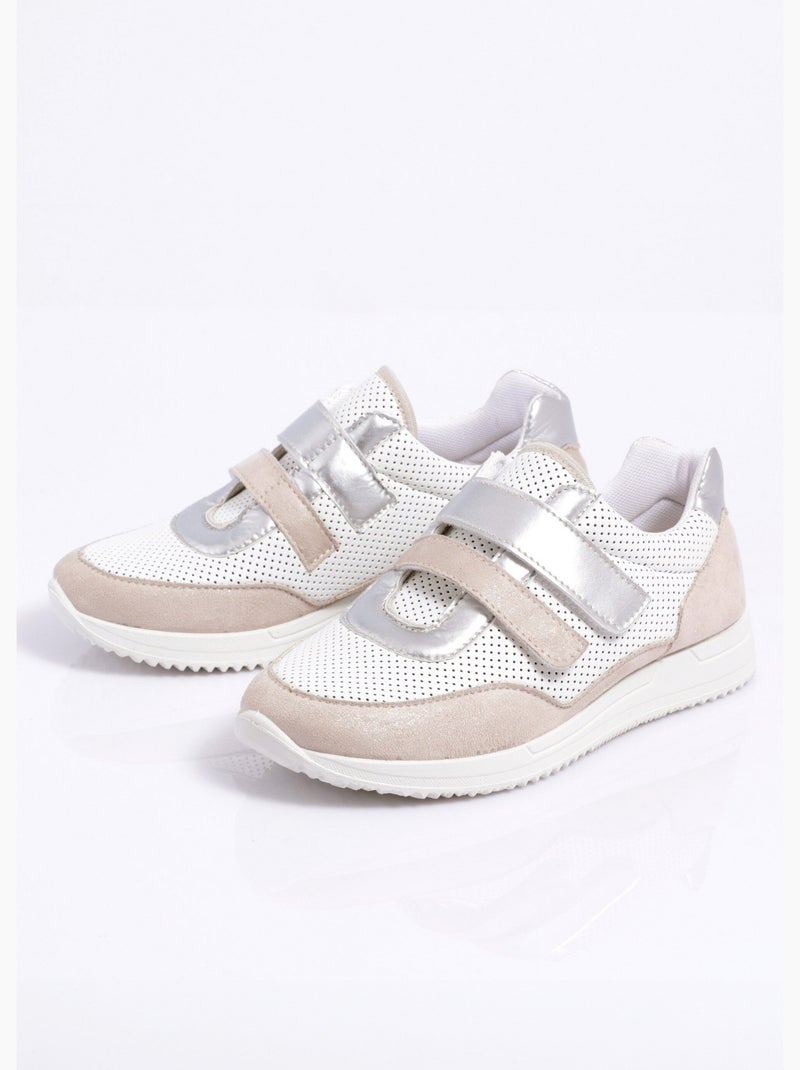 Zapatillas con velcro suaves, anchas y de ancho cómodo. - Afibel Blanco - Kiabi
