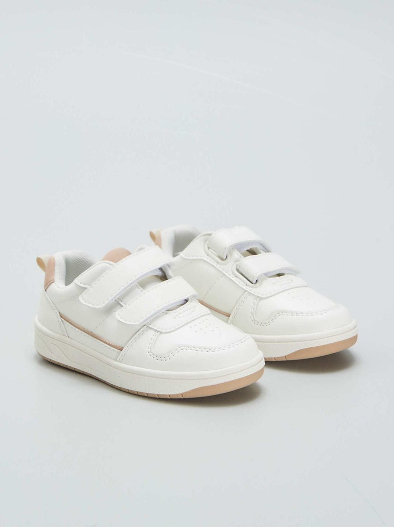 Zapatillas con velcros BLANCO - Kiabi