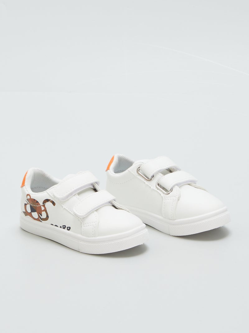 Zapatillas con velcros BLANCO - Kiabi