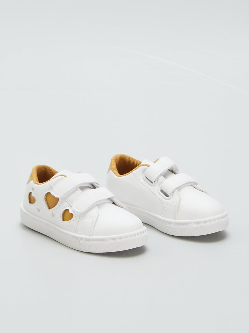 Zapatillas con velcros BLANCO - Kiabi