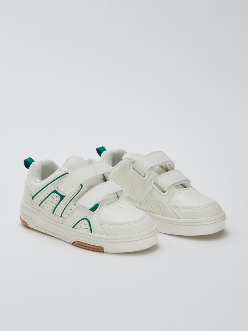 Zapatillas con velcros de estilo deportivo BLANCO - Kiabi