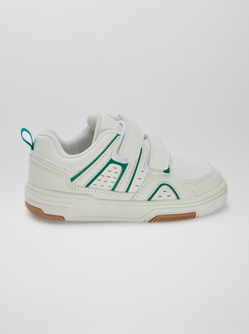 Zapatillas con velcros de estilo deportivo BLANCO - Kiabi
