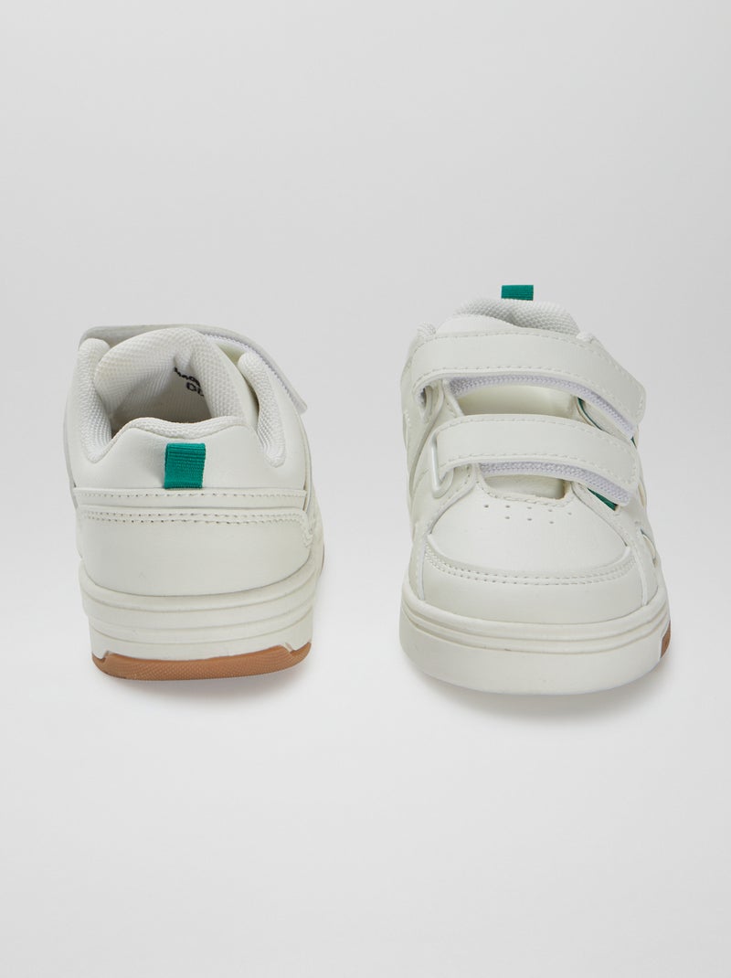 Zapatillas con velcros de estilo deportivo BLANCO - Kiabi