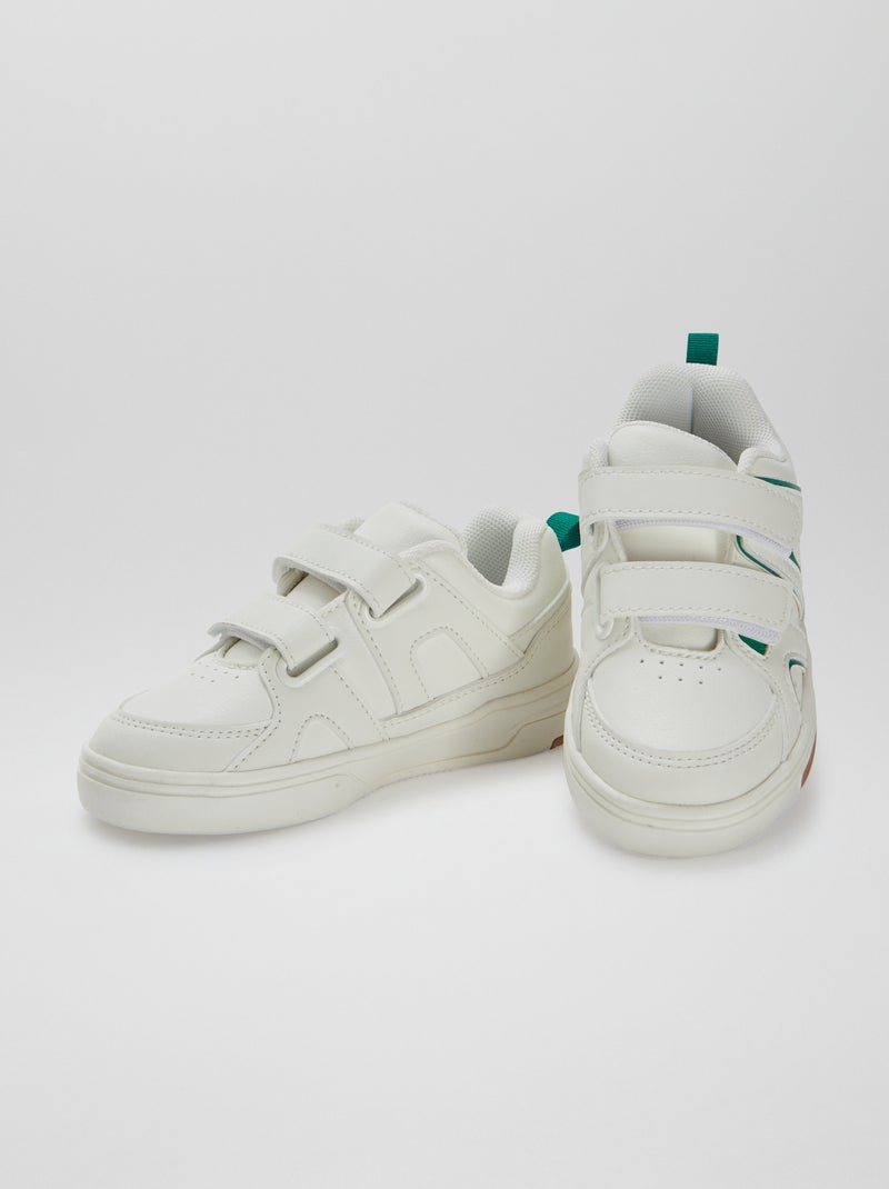 Zapatillas con velcros de estilo deportivo BLANCO - Kiabi