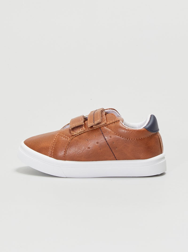 Zapatillas con velcros MARRON - Kiabi