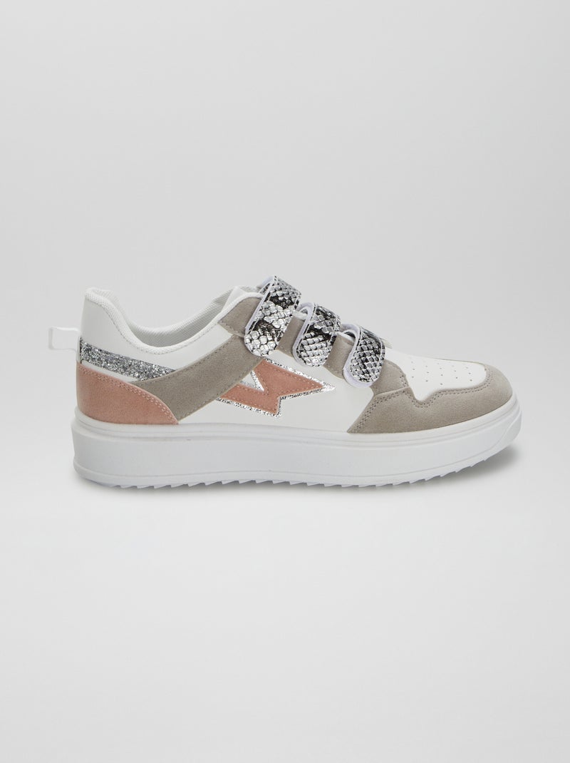 Zapatillas con velcros y sueña gruesa ROSA - Kiabi