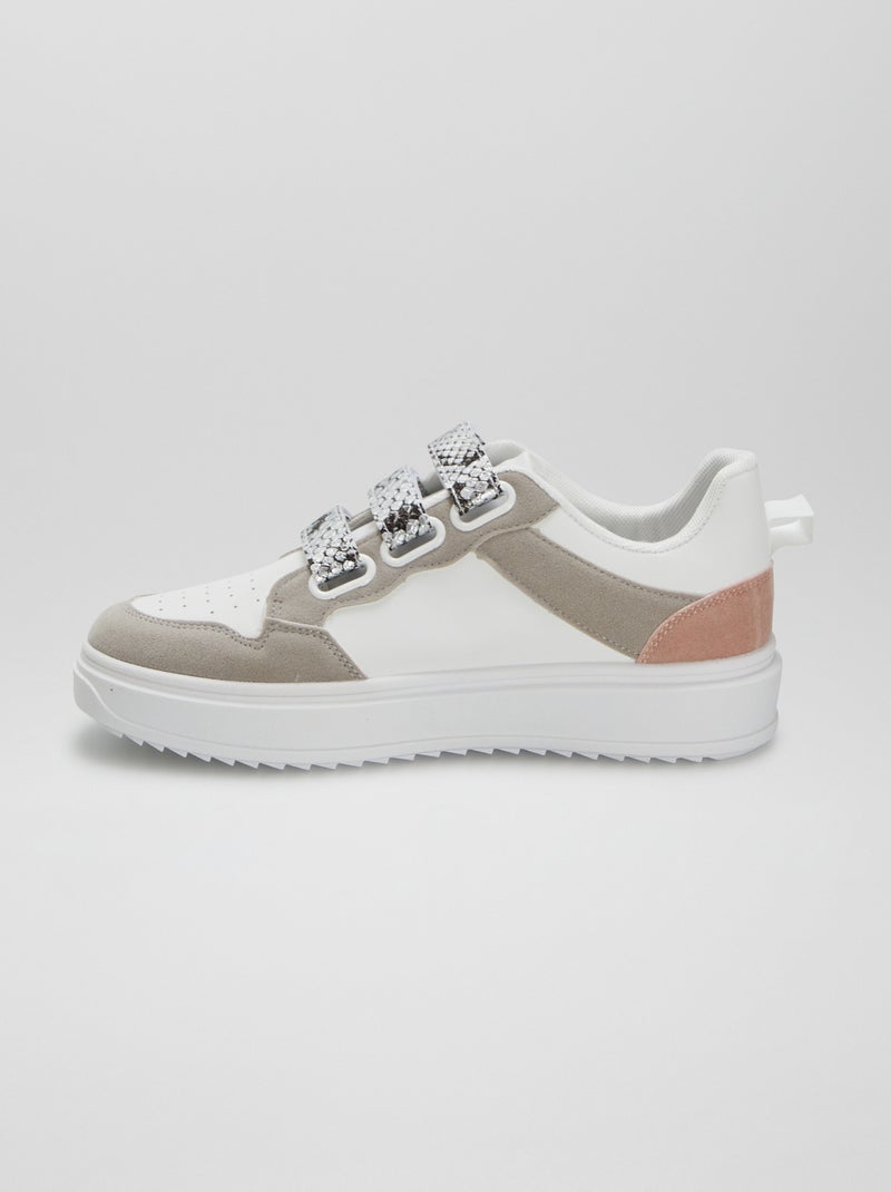 Zapatillas con velcros y sueña gruesa ROSA - Kiabi