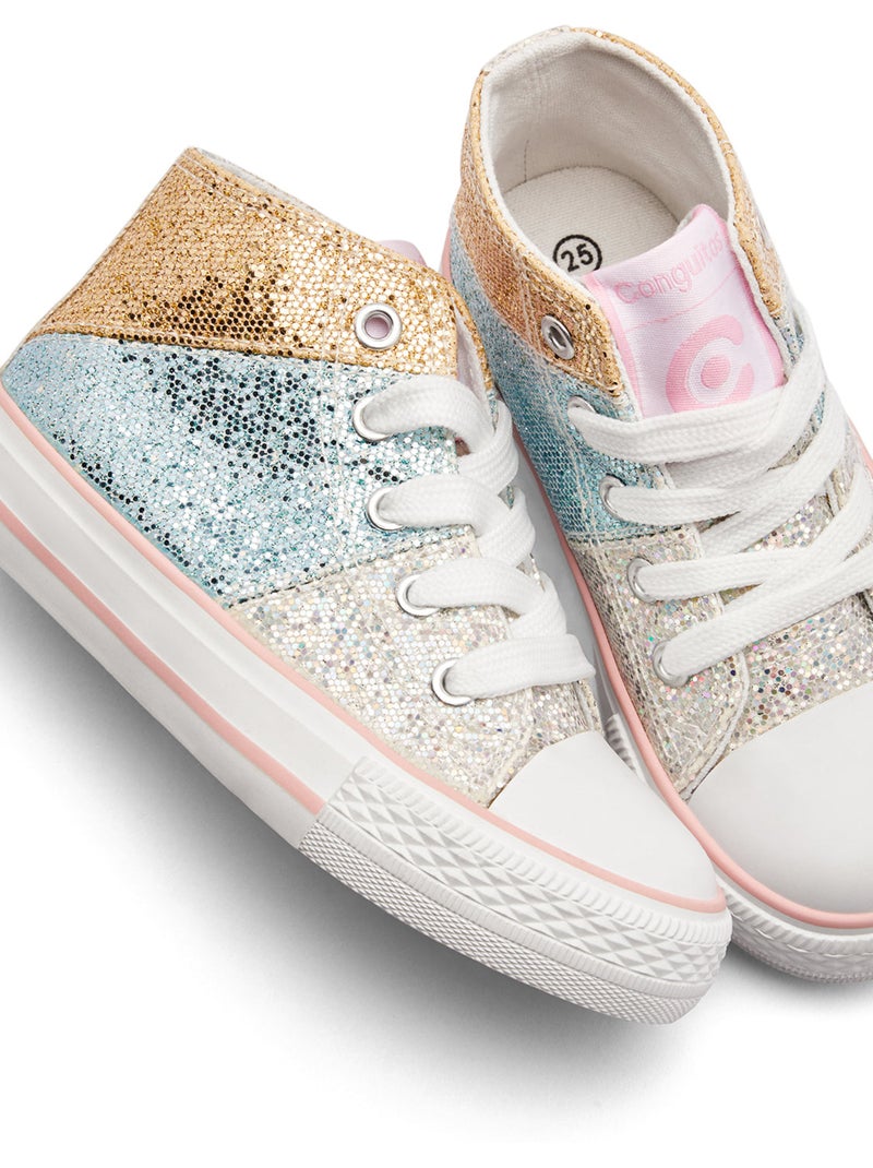 Zapatillas Conguitos Altas Glitter Multicolor - Kiabi