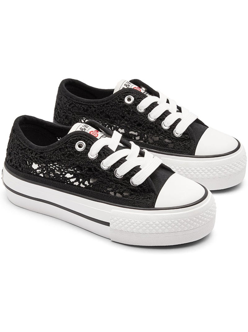 Zapatillas Conguitos Bajas Crochet Negro - Kiabi
