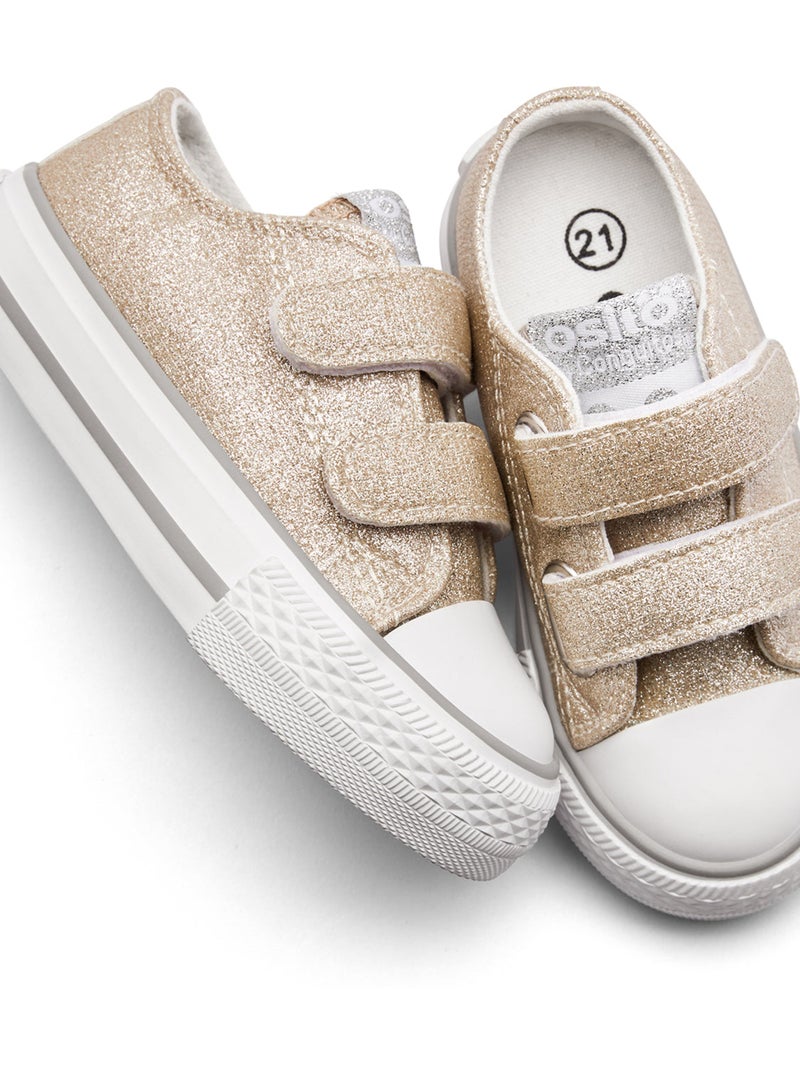 Zapatillas Conguitos Bajas Glitter Oro - Kiabi