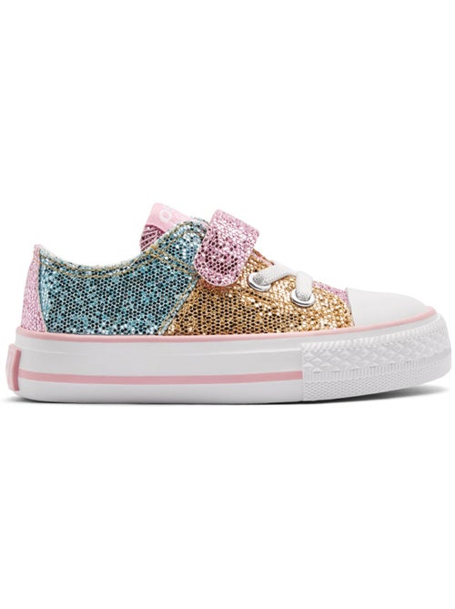 Zapatillas conguitos bajas glitter patchwork - Kiabi Zapatillas conguitos bajas glitter patchwork - Kiabi