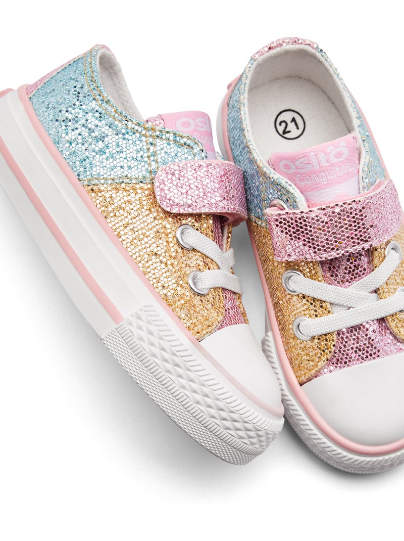 Zapatillas Conguitos Bajas Glitter Patchwork Multicolor - Kiabi