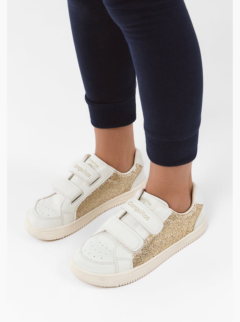 Zapatillas conguitos barefoot goflex dorado Oro - Kiabi