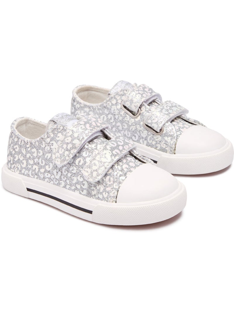 Zapatillas conguitos canvas glitter Plata - Kiabi