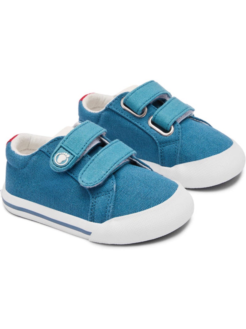 Zapatillas conguitos canvas respetuosa Azul real - Kiabi