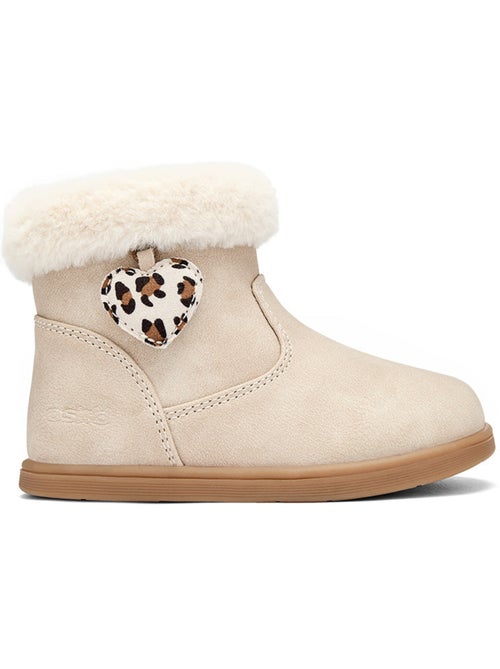 Zapatillas conguitos corazón leopardo - Kiabi
