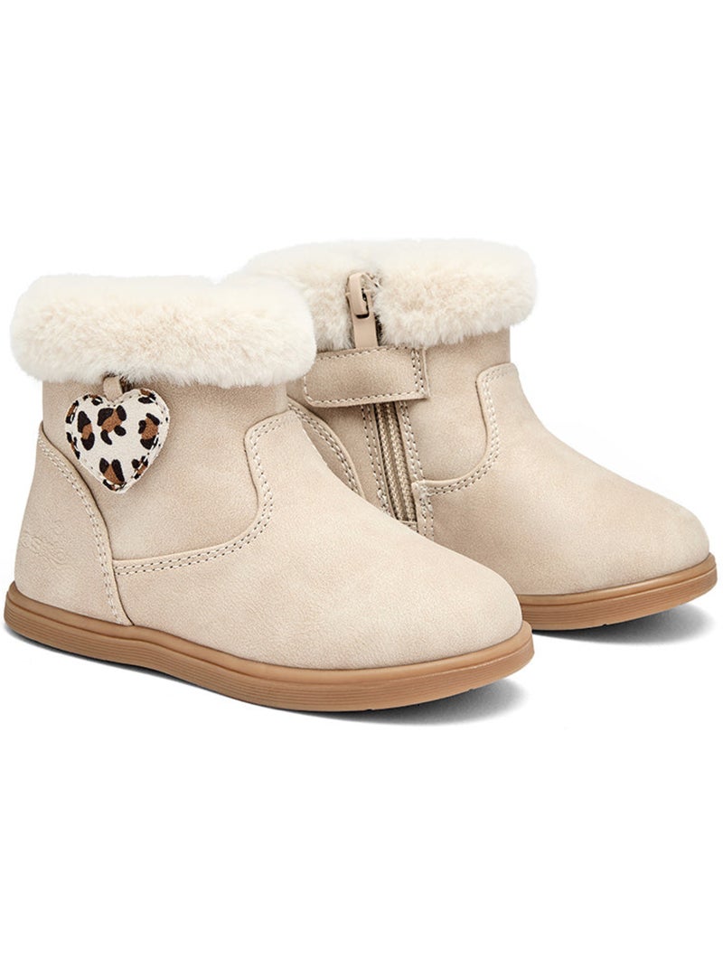 Zapatillas conguitos corazón leopardo Beige - Kiabi