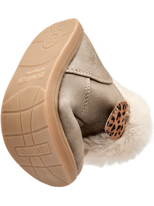 Zapatillas conguitos corazón leopardo - Kiabi