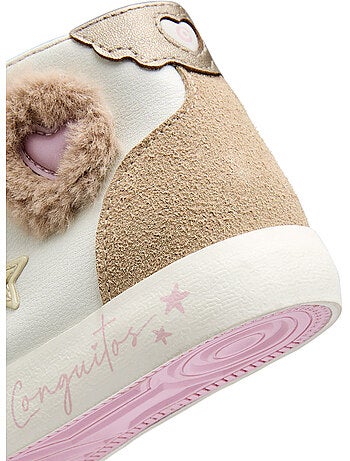Zapatillas conguitos corazones pelo