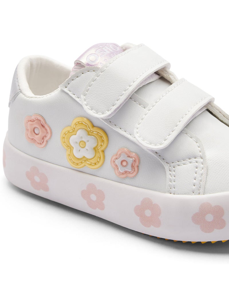 Zapatillas Conguitos Flores Autoadherente Blanco - Kiabi