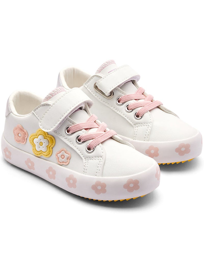 Zapatillas Conguitos Flores Tira Blanco - Kiabi
