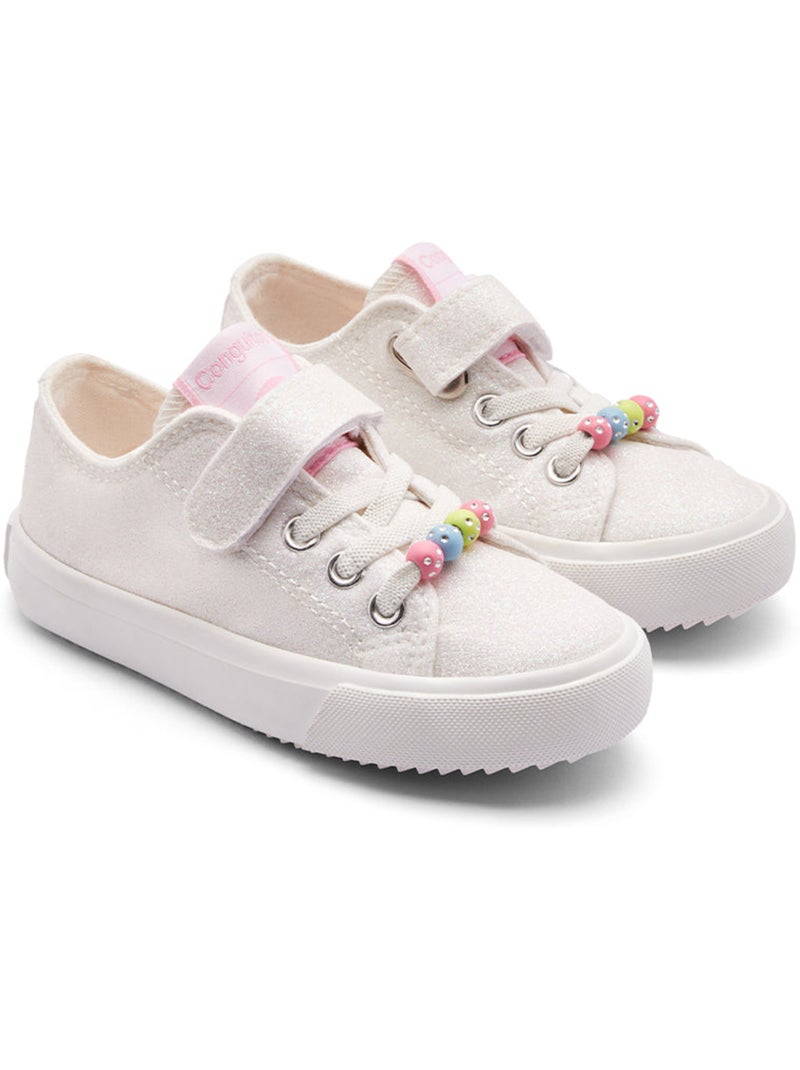 Zapatillas Conguitos Gliiter Cuentas Blanco - Kiabi