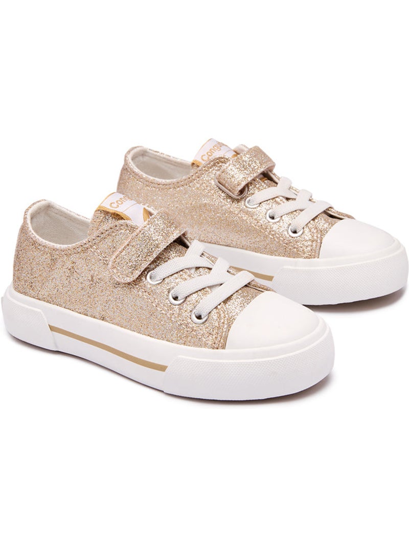 Zapatillas Conguitos Glitter Canvas Oro - Kiabi