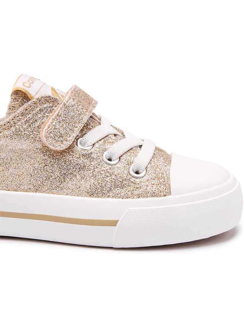 Zapatillas Conguitos Glitter Canvas Oro - Kiabi