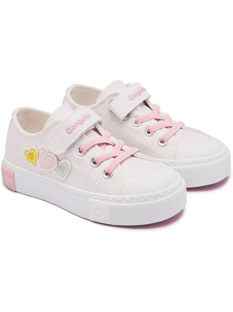 Zapatillas Conguitos Glitter Corazón Blanco - Kiabi
