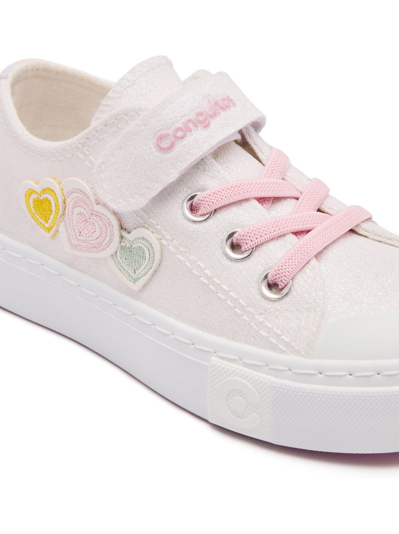 Zapatillas Conguitos Glitter Corazón Blanco - Kiabi