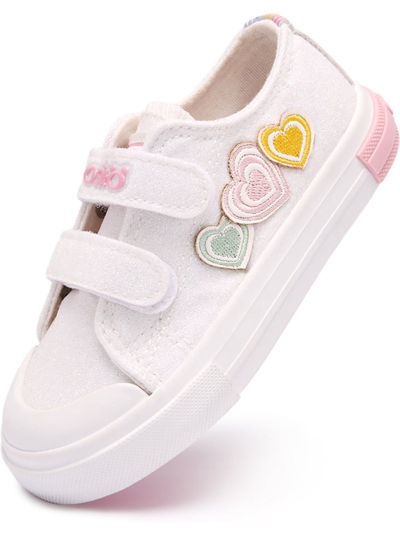 Zapatillas conguitos glitter corazones Blanco - Kiabi