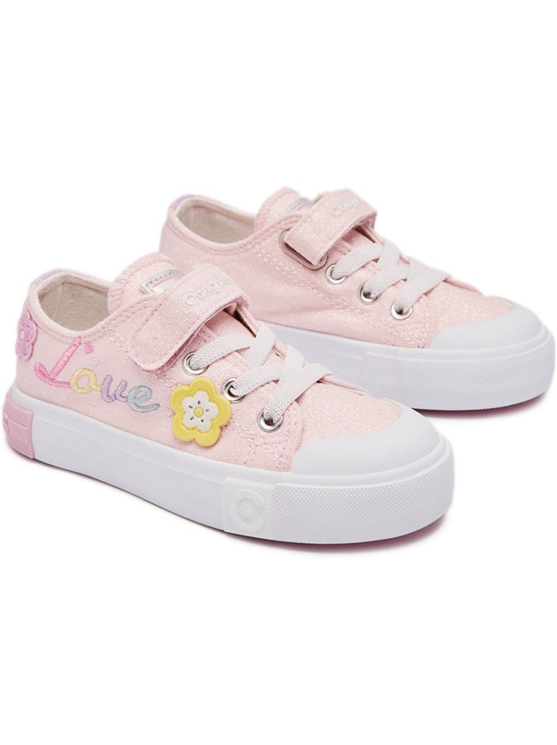 Zapatillas Conguitos Glitter Floral Rosa - Kiabi