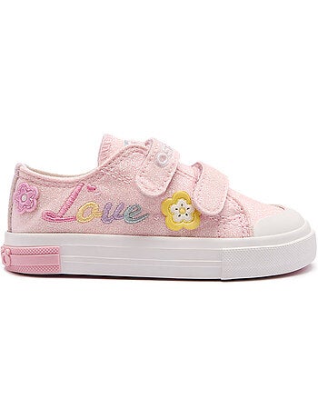Zapatillas conguitos glitter flores