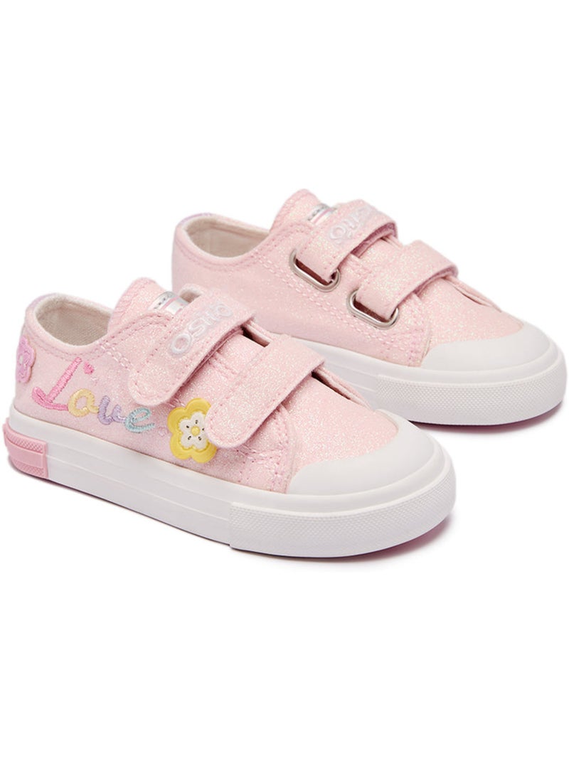 Zapatillas Conguitos Glitter Flores Rosa - Kiabi