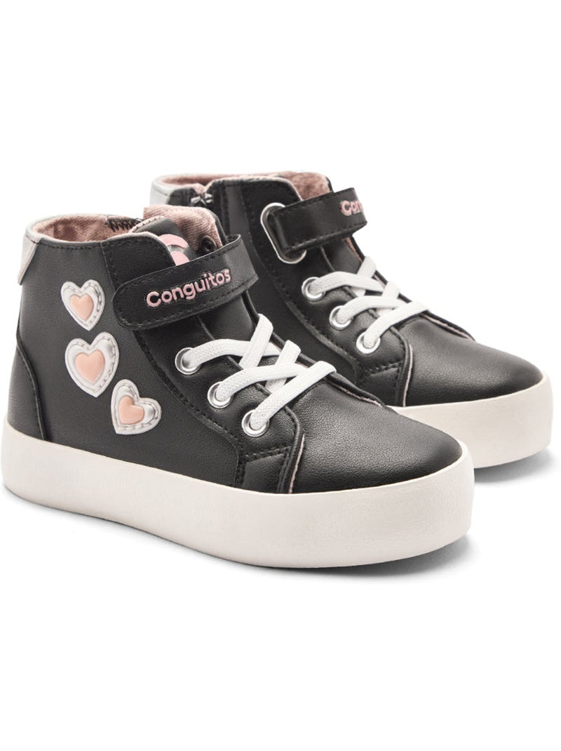 Zapatillas Conguitos Heart Negro - Kiabi
