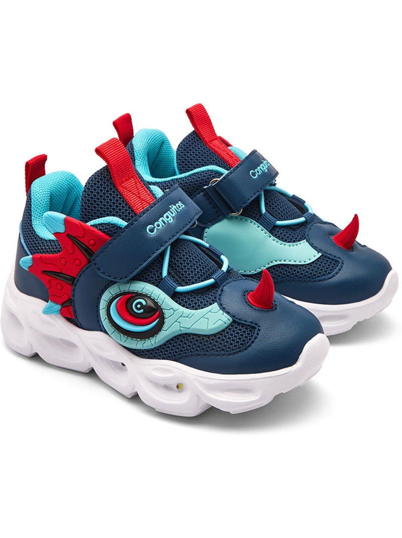 Zapatillas conguitos luces estampado Azul real - Kiabi