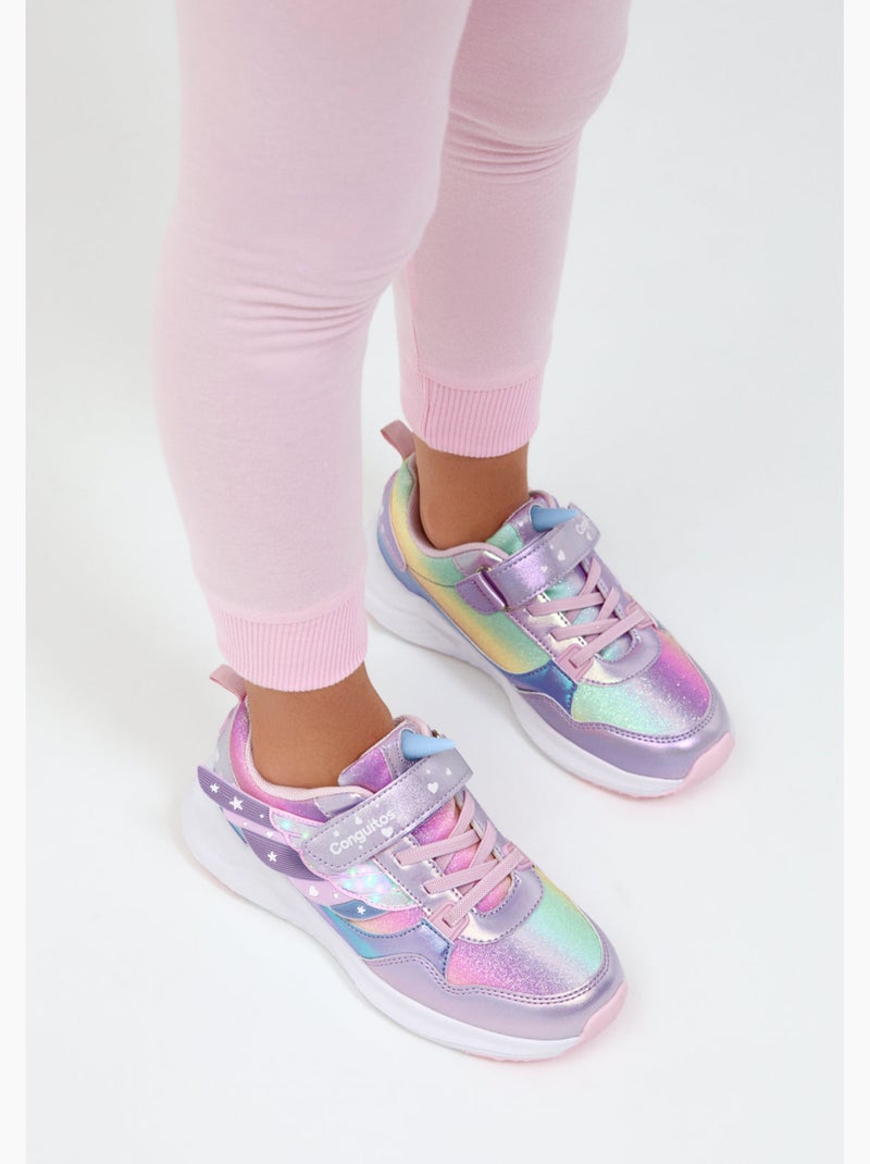 Zapatillas conguitos luces Malva lila - Kiabi