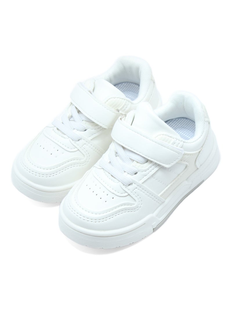 Zapatillas correa cruzada Blanco - Kiabi