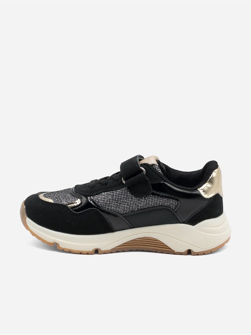 Zapatillas correa cruzada Negro - Kiabi