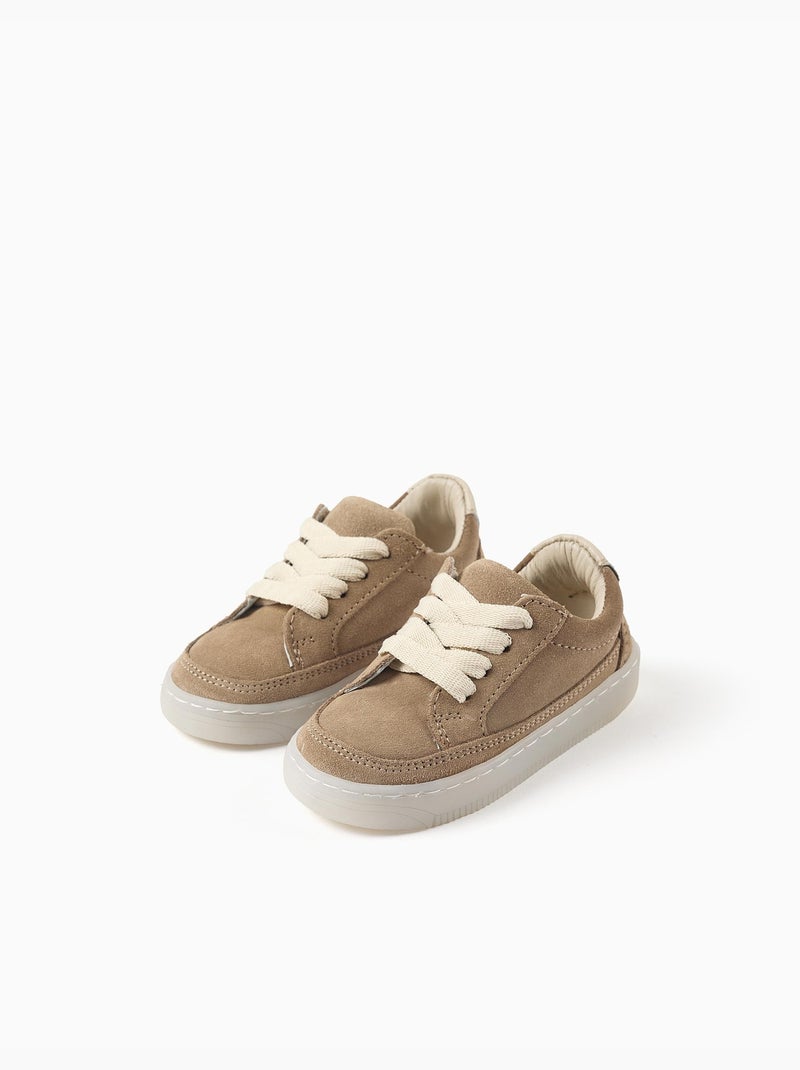 Zapatillas de ante con cordones Beige - Kiabi
