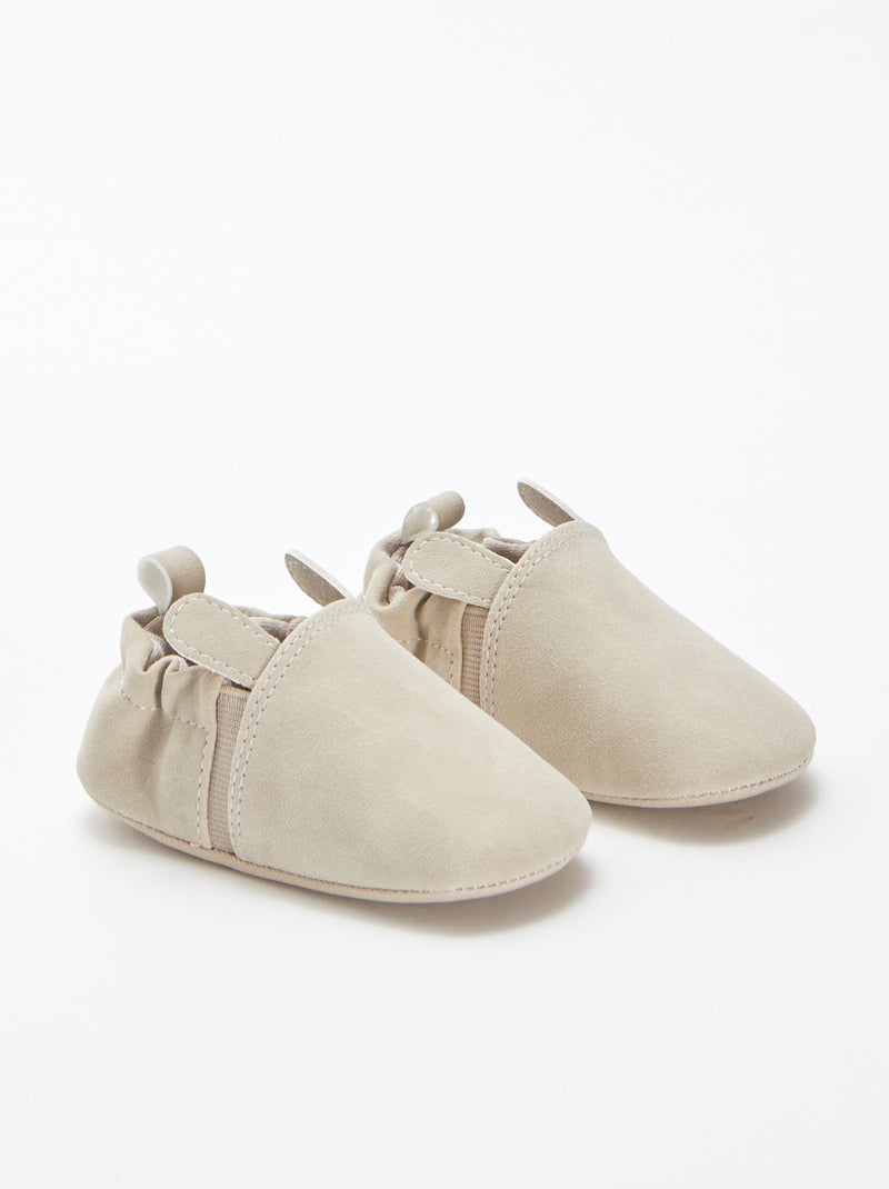 Zapatillas de antelina con orejitas con relieve Rosa - Kiabi