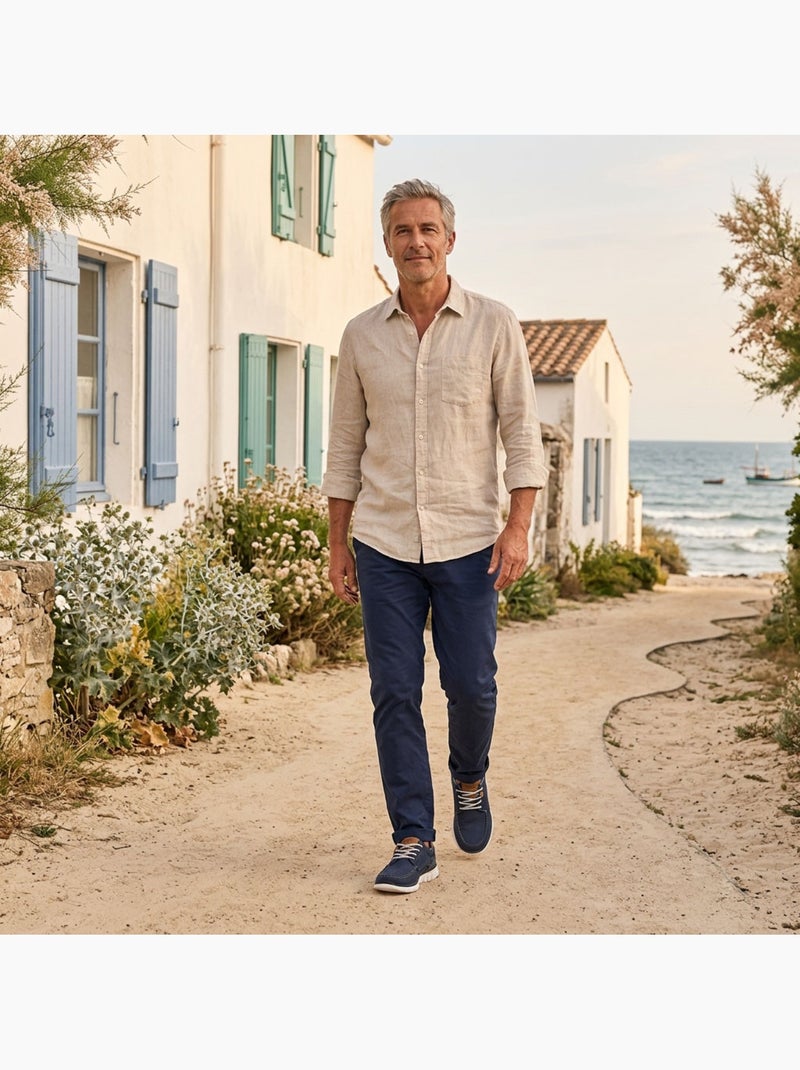 Zapatillas de baloncesto OZABI para hombre, cómodas, con suela flexible y estilo náutico Azul - Kiabi