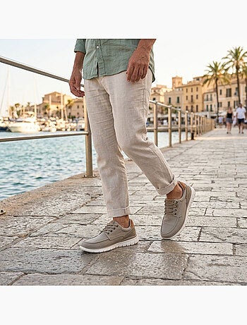 Zapatillas de baloncesto OZABI para hombre, cómodas, con suela flexible y estilo náutico
