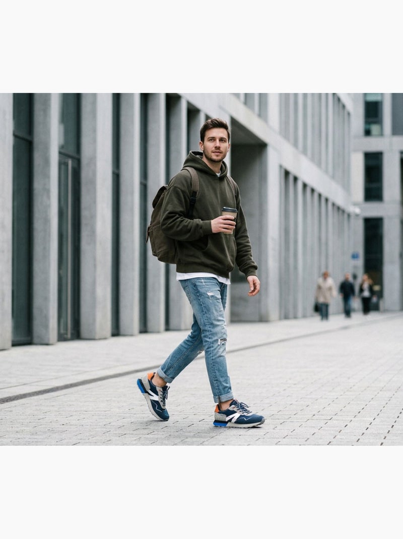 Zapatillas de baloncesto OZABI para hombre: cómodas, de estilo retro y para correr Azul - Kiabi