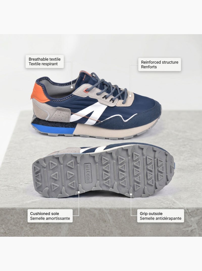 Zapatillas de baloncesto OZABI para hombre: cómodas, de estilo retro y para correr Azul - Kiabi