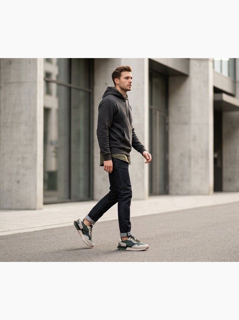 Zapatillas de baloncesto OZABI para hombre: cómodas, de estilo retro y para correr Verde - Kiabi